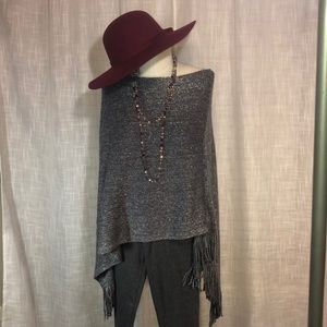 MS MAD STYLE- Asymmetrical Poncho Pullover